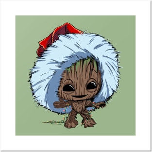 Christmas Groot Posters and Art